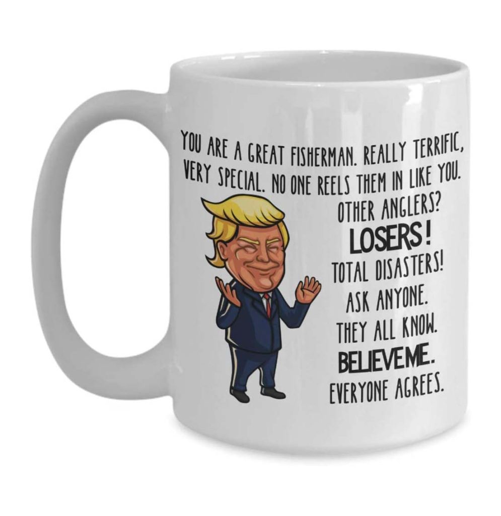 Donald Trump Funny Fishing Gifts Mug