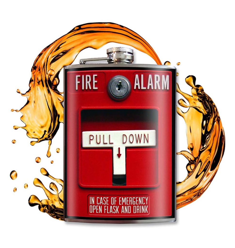 Fire Alarm flask Firefighter Gifts For Men